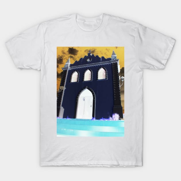 Catholic faith blue divine chapel T-Shirt by Marccelus